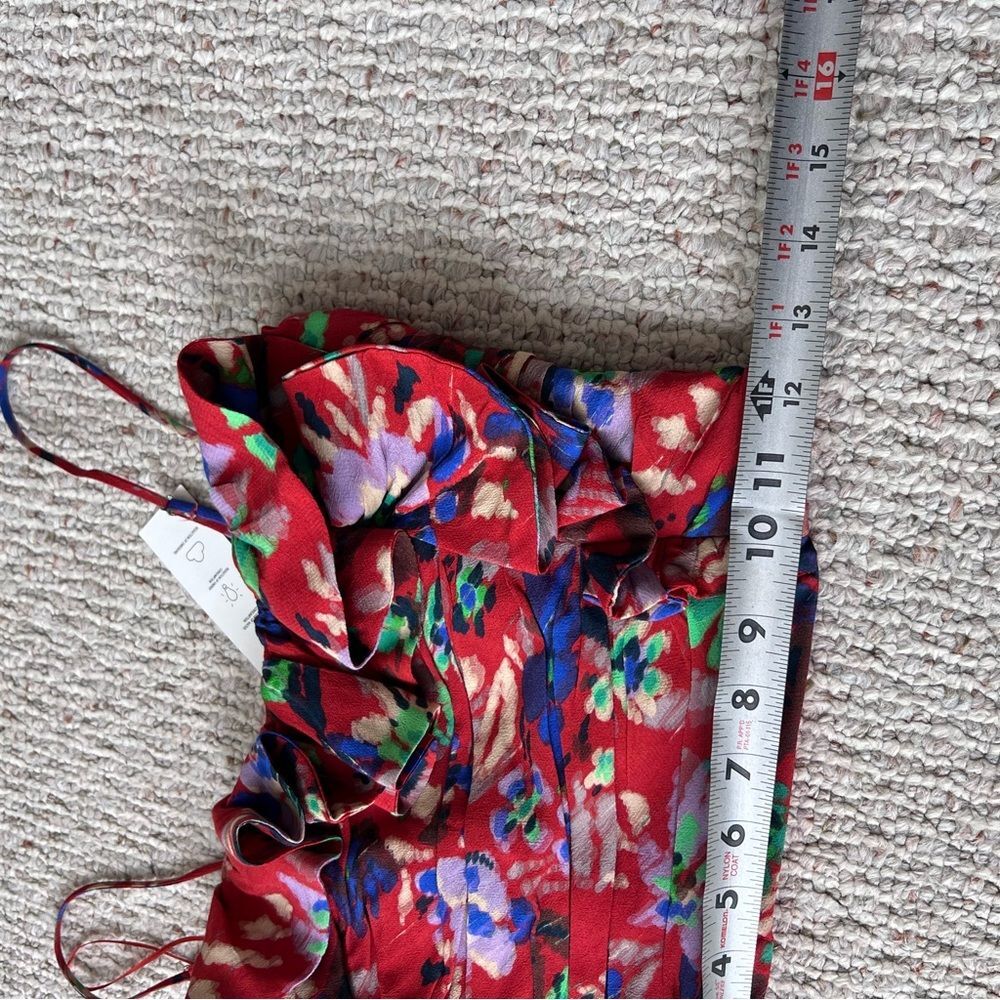 Zara Floral Ruffle Crop Tank Top NWT - Picture 8 of 14